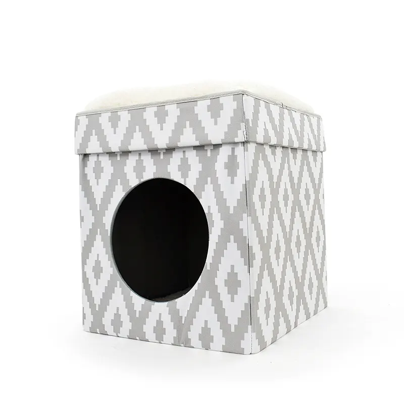 Foldable Cat Tree with Integrated Cat Condo