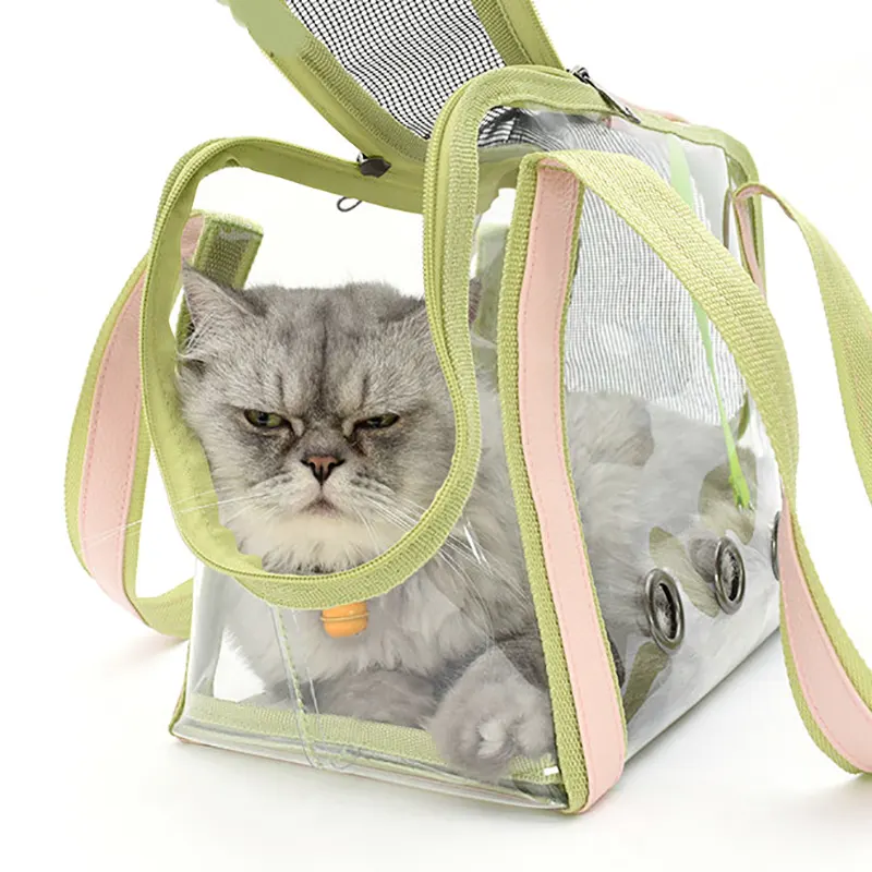 Schultertasche für Haustiere mit Fenster